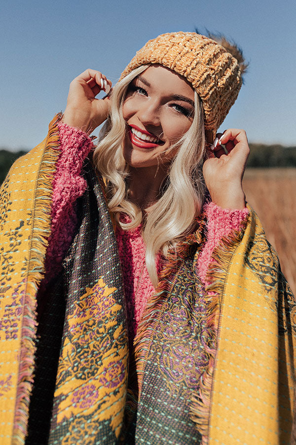 Pure Sweetness Fleece Lined Chenille Beanie In Golden Honey Image - 4