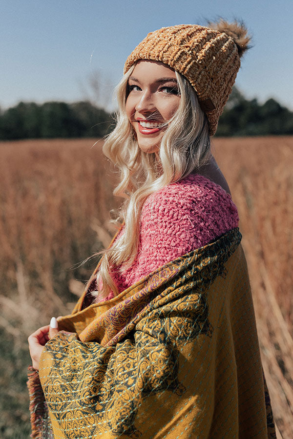 Pure Sweetness Fleece Lined Chenille Beanie In Golden Honey Image - 5
