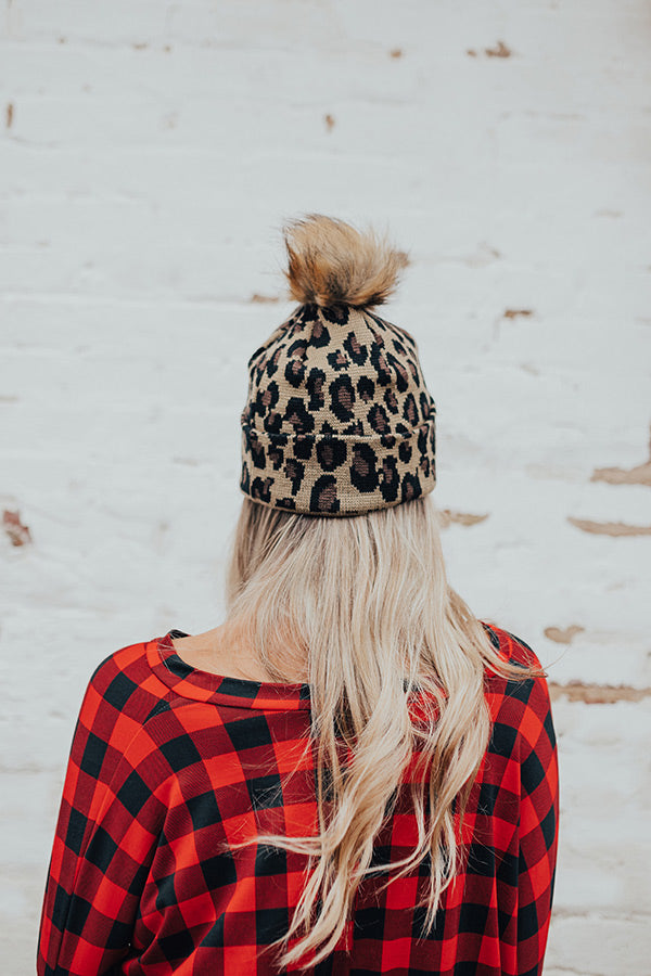Cute On Repeat Leopard Beanie Image - 4