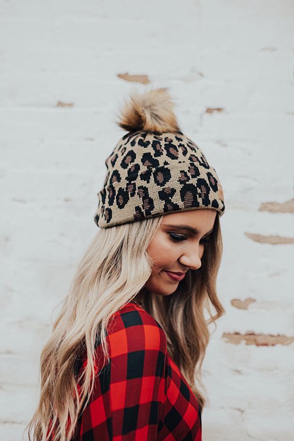 Cute On Repeat Leopard Beanie Image - 1