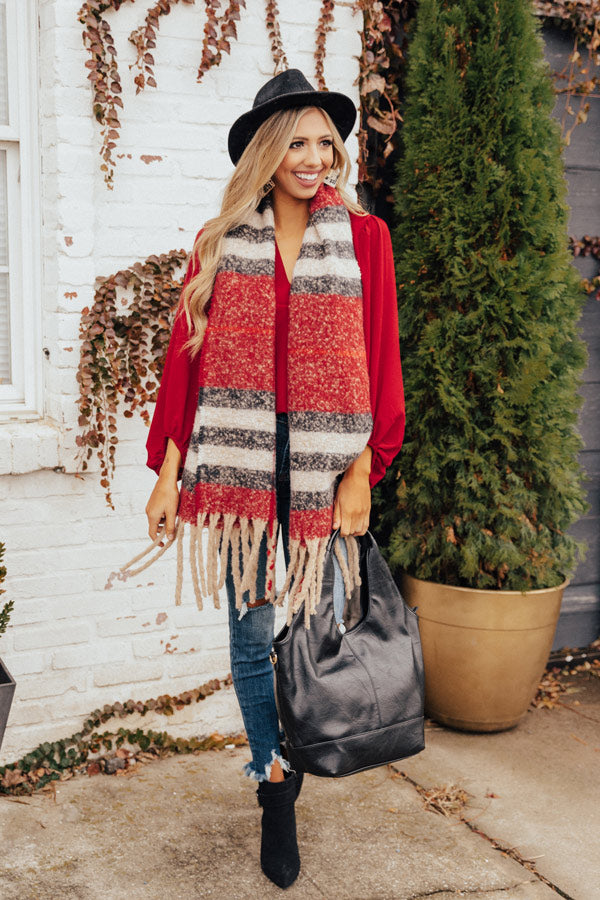 Better In The Snow Scarf In Red Image - 5