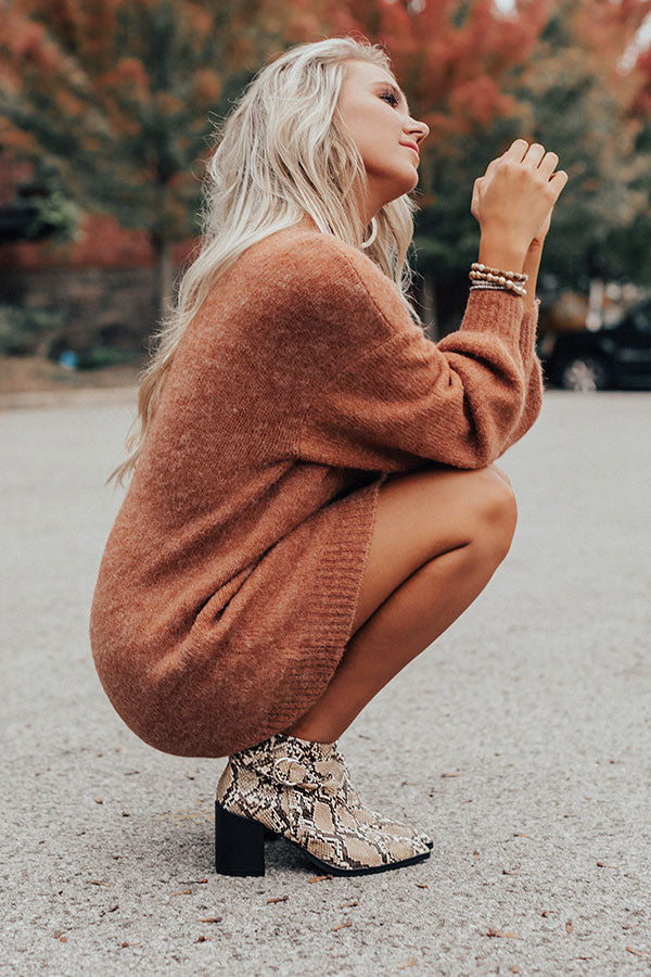 The Annelise Snake Print Bootie Image - 2