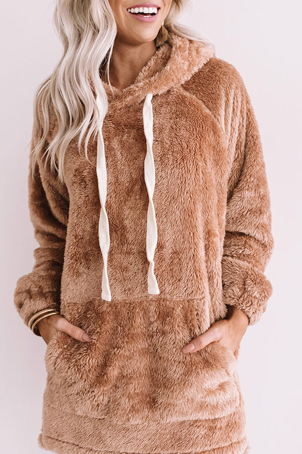 Simply Burr-fection Teddy Hoodie in Iced Mocha Image - 2