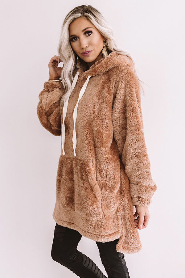Simply Burr-fection Teddy Hoodie in Iced Mocha Image - 4