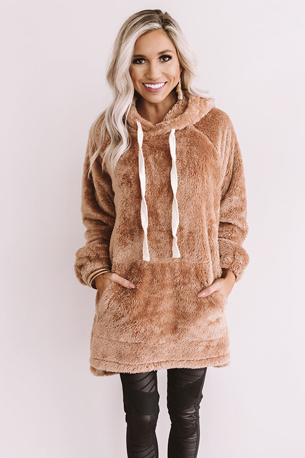 Simply Burr-fection Teddy Hoodie in Iced Mocha Image - 5