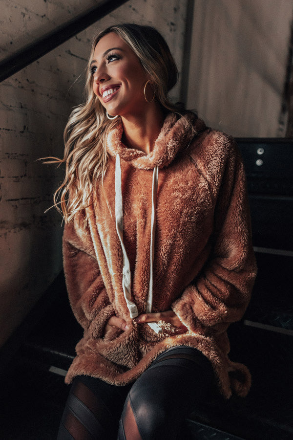 Simply Burr-fection Teddy Hoodie in Iced Mocha Image - 1