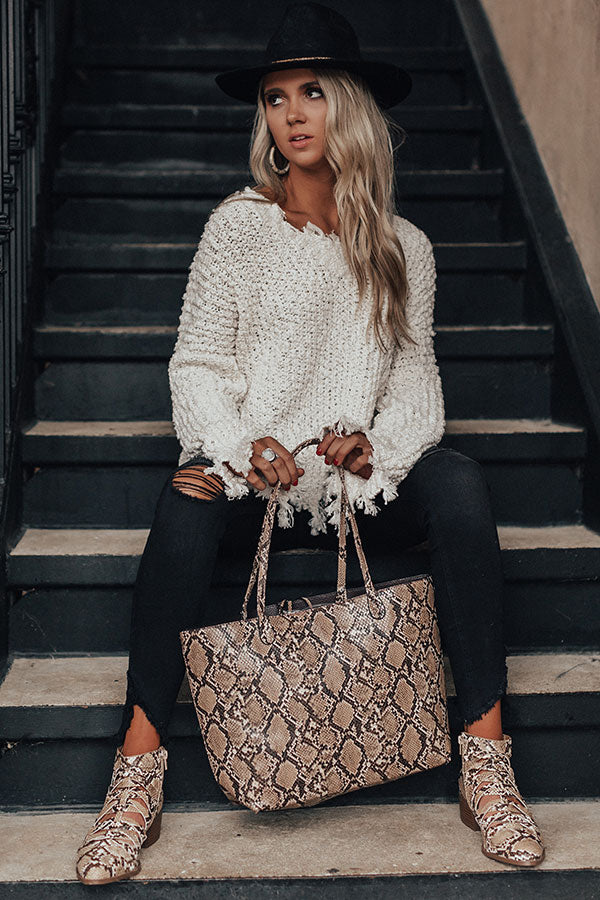 The Dani Snake Print Bootie Image - 4