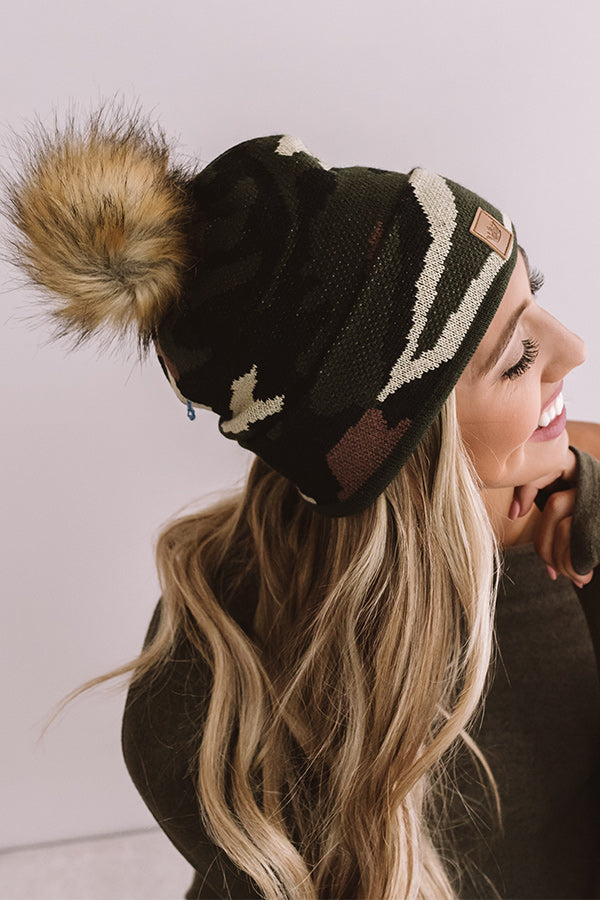 Style Influencer Camo Beanie Image - 1