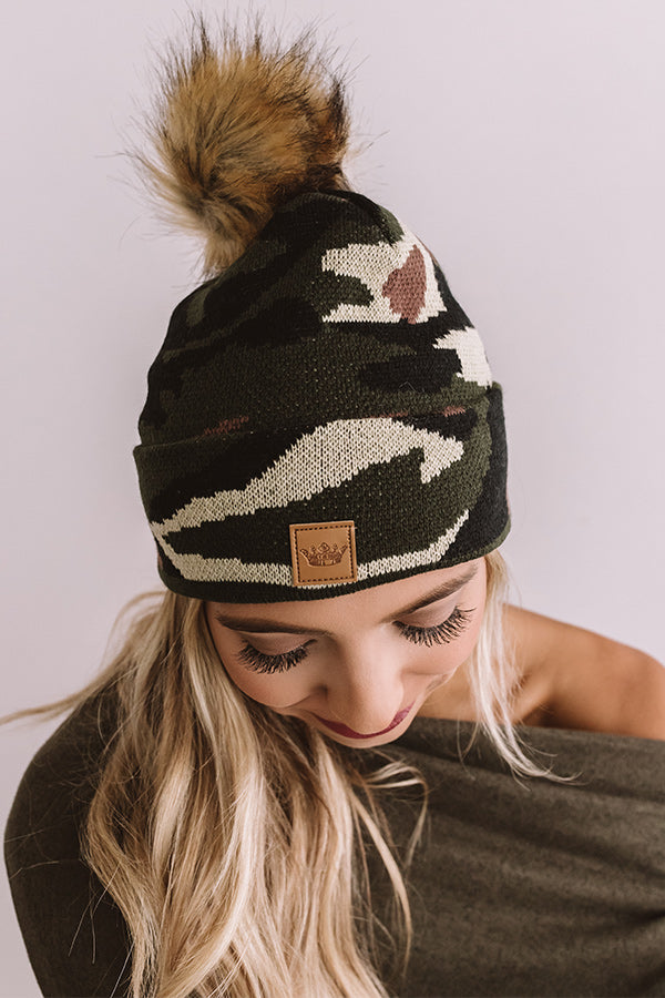 Style Influencer Camo Beanie Image - 2