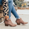 The Brenna Faux Suede Bootie In Mocha Image - 1