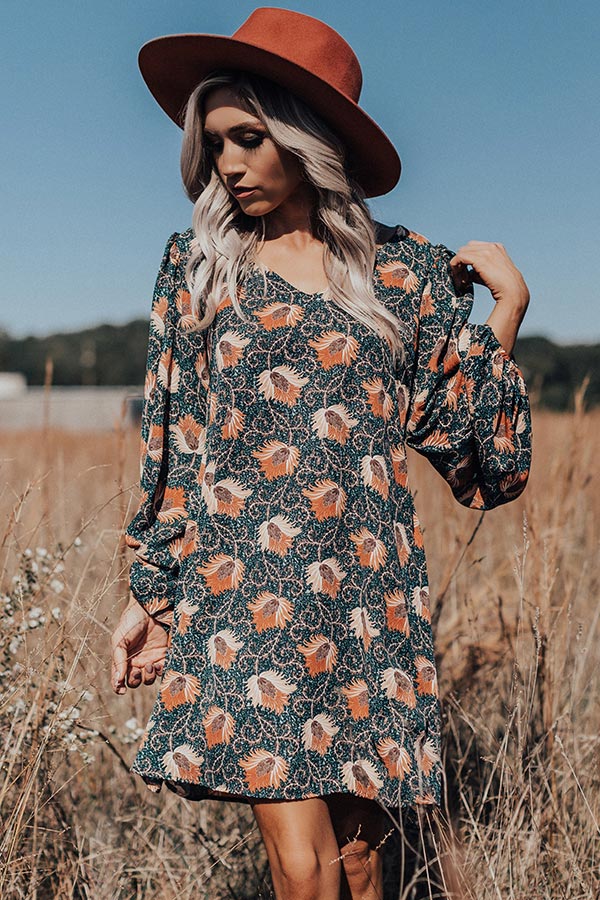 Darling Dance Shift Dress In Forest Image - 4