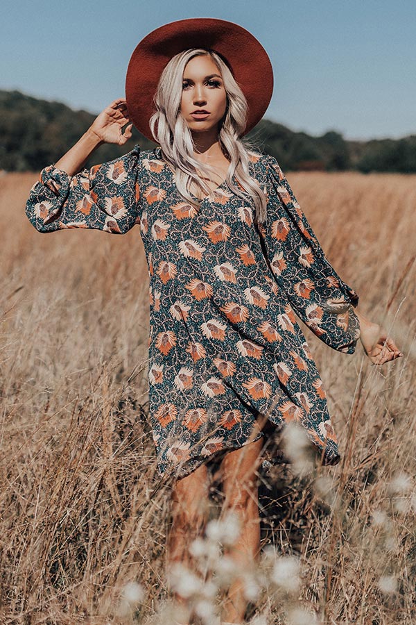 Darling Dance Shift Dress In Forest Image - 1