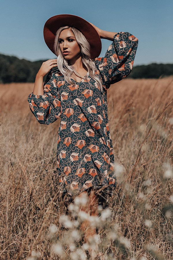 Darling Dance Shift Dress In Forest Image - 2