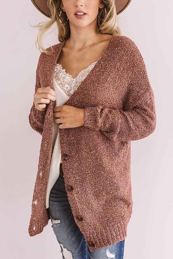 Sweet And Divine Knit Cardigan In Blush Image - 3