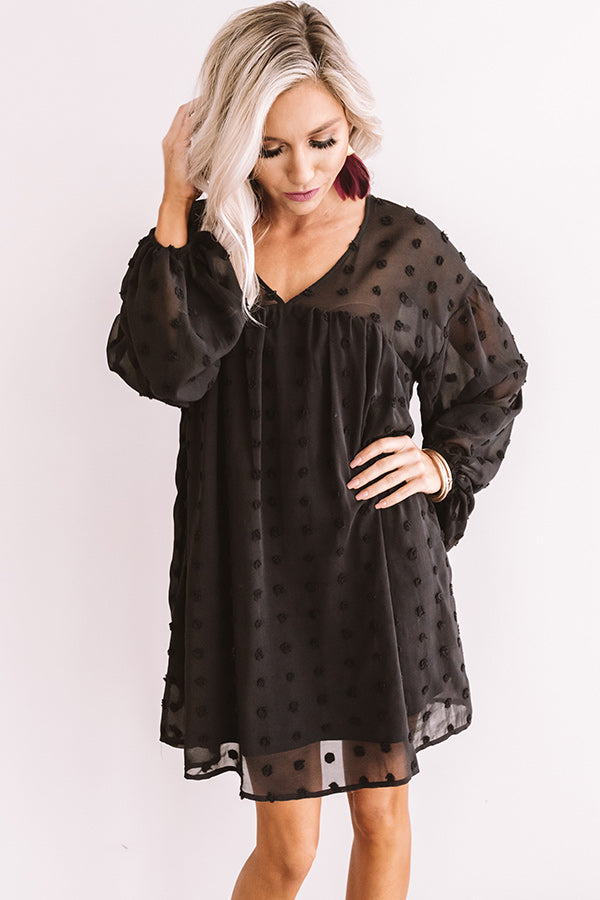 Spot On Babydoll Shift Dress in Black Image - 1
