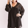 Spot On Babydoll Shift Dress in Black Image - 1