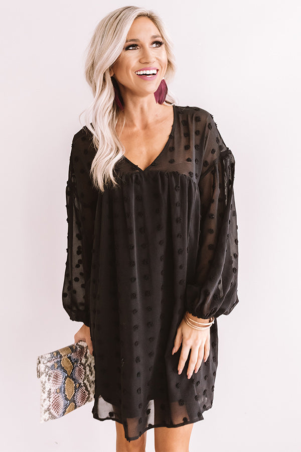 Spot On Babydoll Shift Dress in Black Image - 4