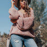 Chill Weekend Chenille Sweater In Blush Image - 1