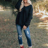 Toasty Vibes Knit Sweater in Black Image - 1