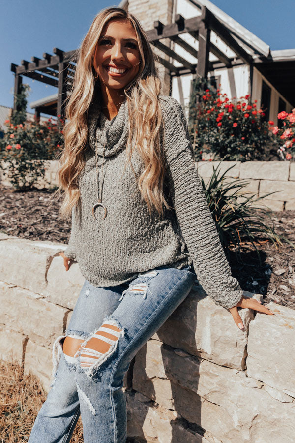 Misty Morning Knit Sweater in Pear • Impressions Online Boutique