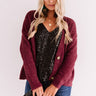 Warm Hearts Ultra Soft Cardigan In Windsor Wine Image - 1