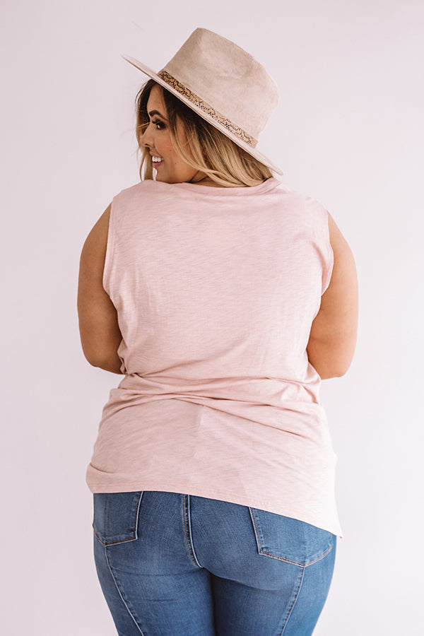 Wanderlust Distressed Shift Tank In Blooming Dahlia  Curves Image - 5