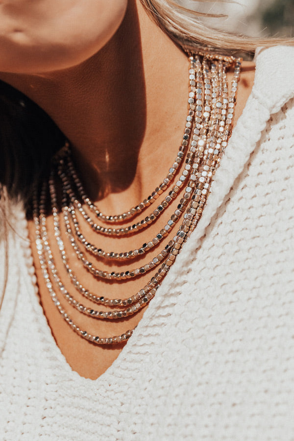 Glimmer Of Hope Layered Necklace In Tri Color Image - 1