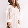 Spot On Babydoll Shift Dress in Cream Image - 1