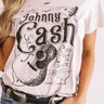 Johnny Cash Distressed Boyfriend Tee In Dusty Purple Image - 1
