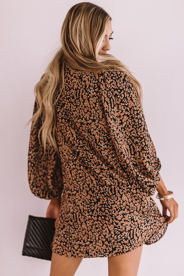 Darling Dance Shift Dress In Brown Image - 5