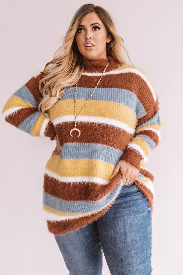 Winter Escape Stripe Sweater Dress Curves Image - 3