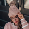 In The Know Faux Fur Pom Beanie In Latte Image - 1
