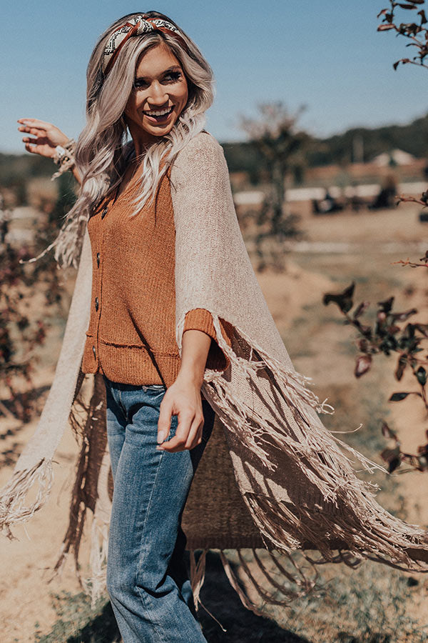 Aspen Air Knit Poncho Image - 3