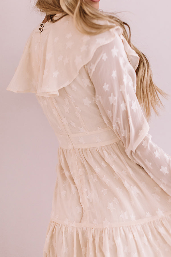 Can't Stop The Kisses Shift Dress In Cream Image - 5