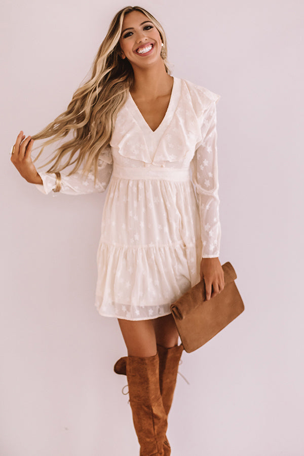 Can't Stop The Kisses Shift Dress In Cream Image - 3