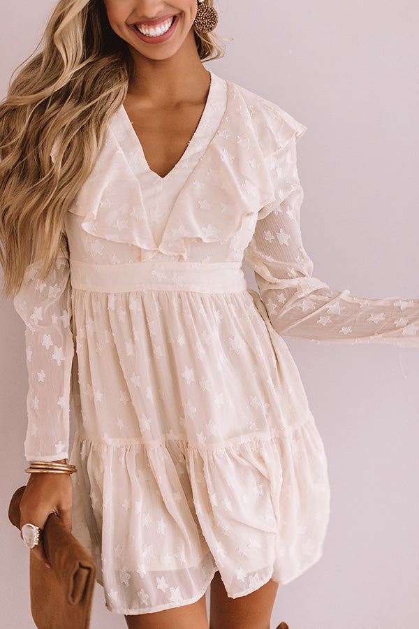 Can't Stop The Kisses Shift Dress In Cream Image - 2
