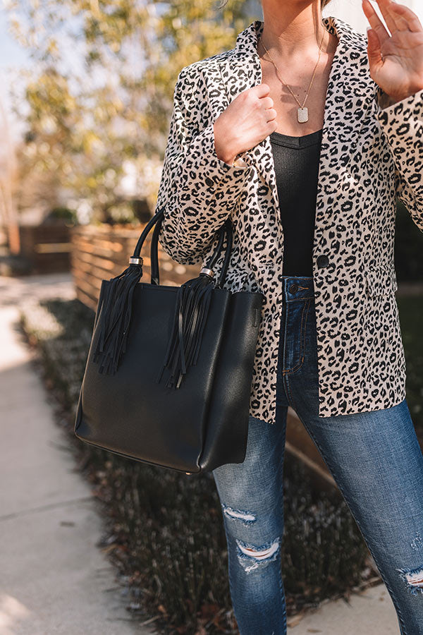 Style Profile Faux Leather Tote In Black Image - 1