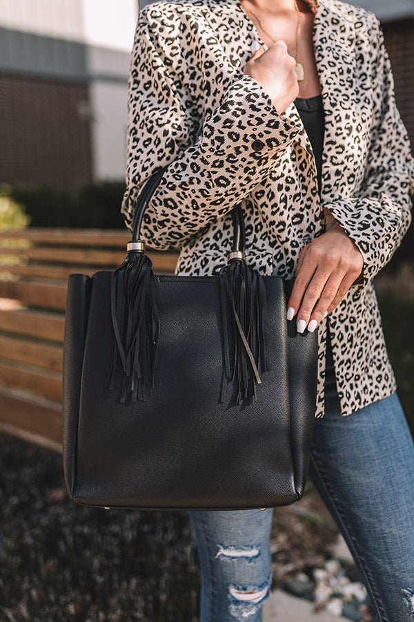 Style Profile Faux Leather Tote In Black Image - 2