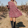 Upstate Adventures Babydoll Dress In Maroon Image - 1