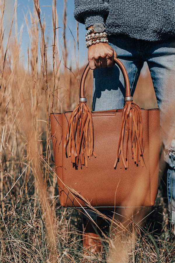 Style Profile Faux Leather Tote In Cinnamon Image - 3