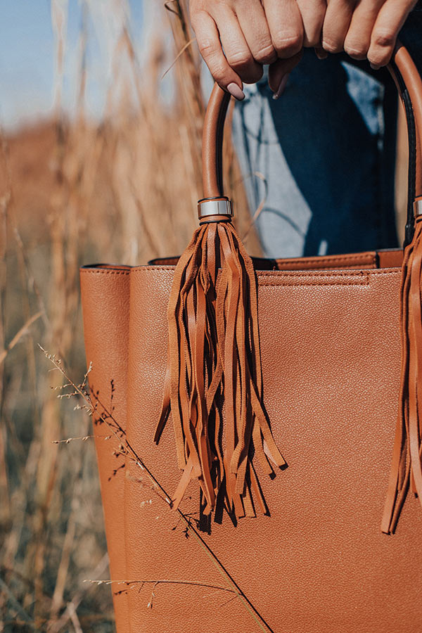 Style Profile Faux Leather Tote In Cinnamon Image - 4