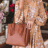 Style Profile Faux Leather Tote In Cinnamon Image - 1