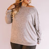 Free And Fearless Shift Sweater In Grey    Curves Image - 1