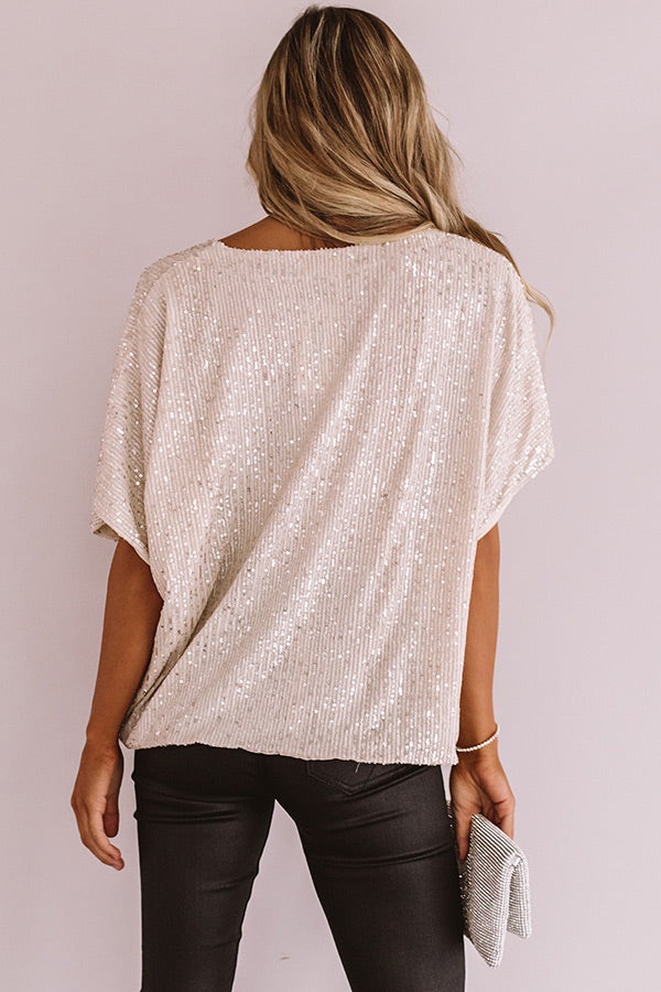Very Impressive Sequin Shift Top Image - 5