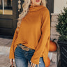 PSL Craving Waffle Knit Sweater in Pumpkin Image - 1