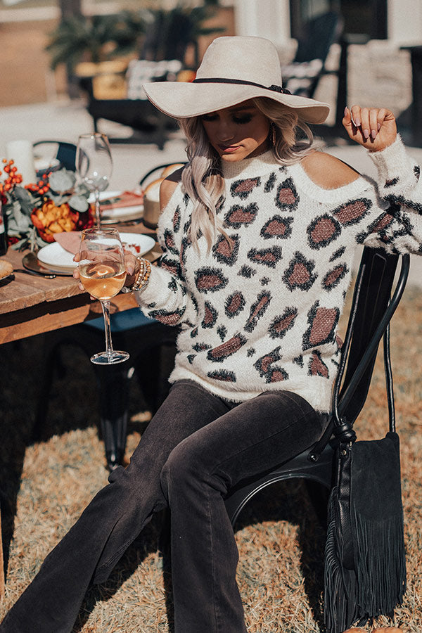 Chic Season Ultra Soft Leopard Sweater in Cream Image - 5