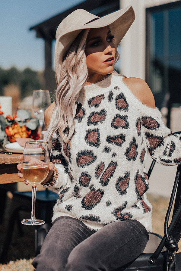 Chic Season Ultra Soft Leopard Sweater in Cream Image - 3