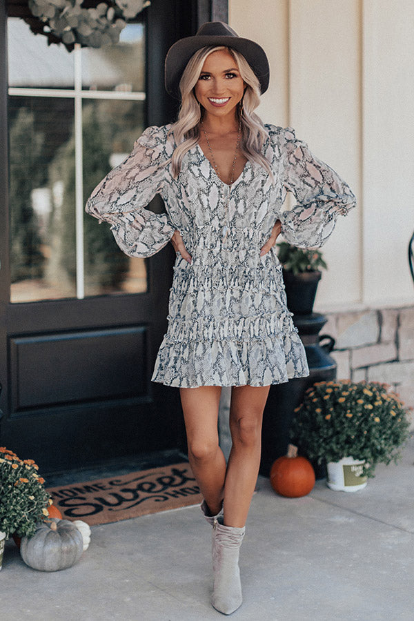 Dare to Dazzle Snake Print Dress Image - 3