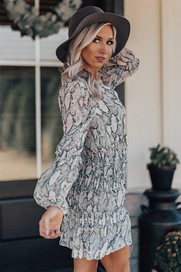 Dare to Dazzle Snake Print Dress Image - 5