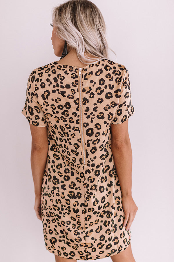 Style Influencer Leopard Shift Dress Image - 5